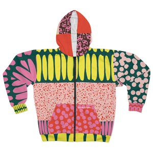 Open image in slideshow, Sticky Fingers Patterns Zipper Hoodie